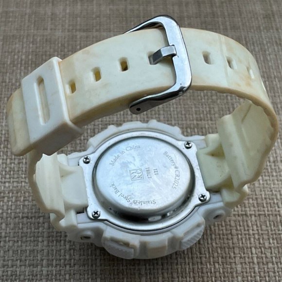 NY&C Digital Wristwatch White Plastic Band Multi Function Unisex Watch Light Up - Picture 8 of 10